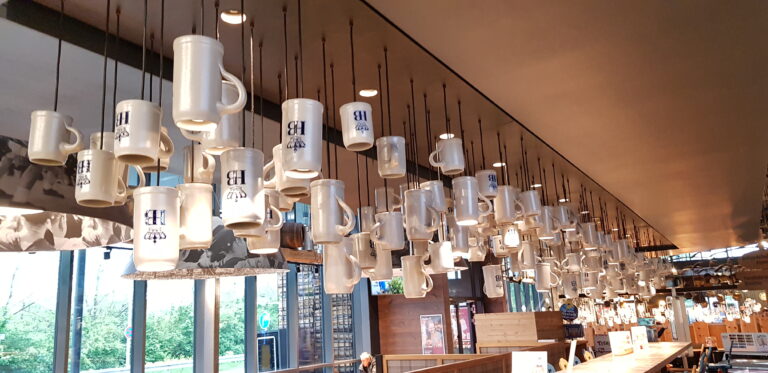 Touch Design restaurant lighting feature cups light