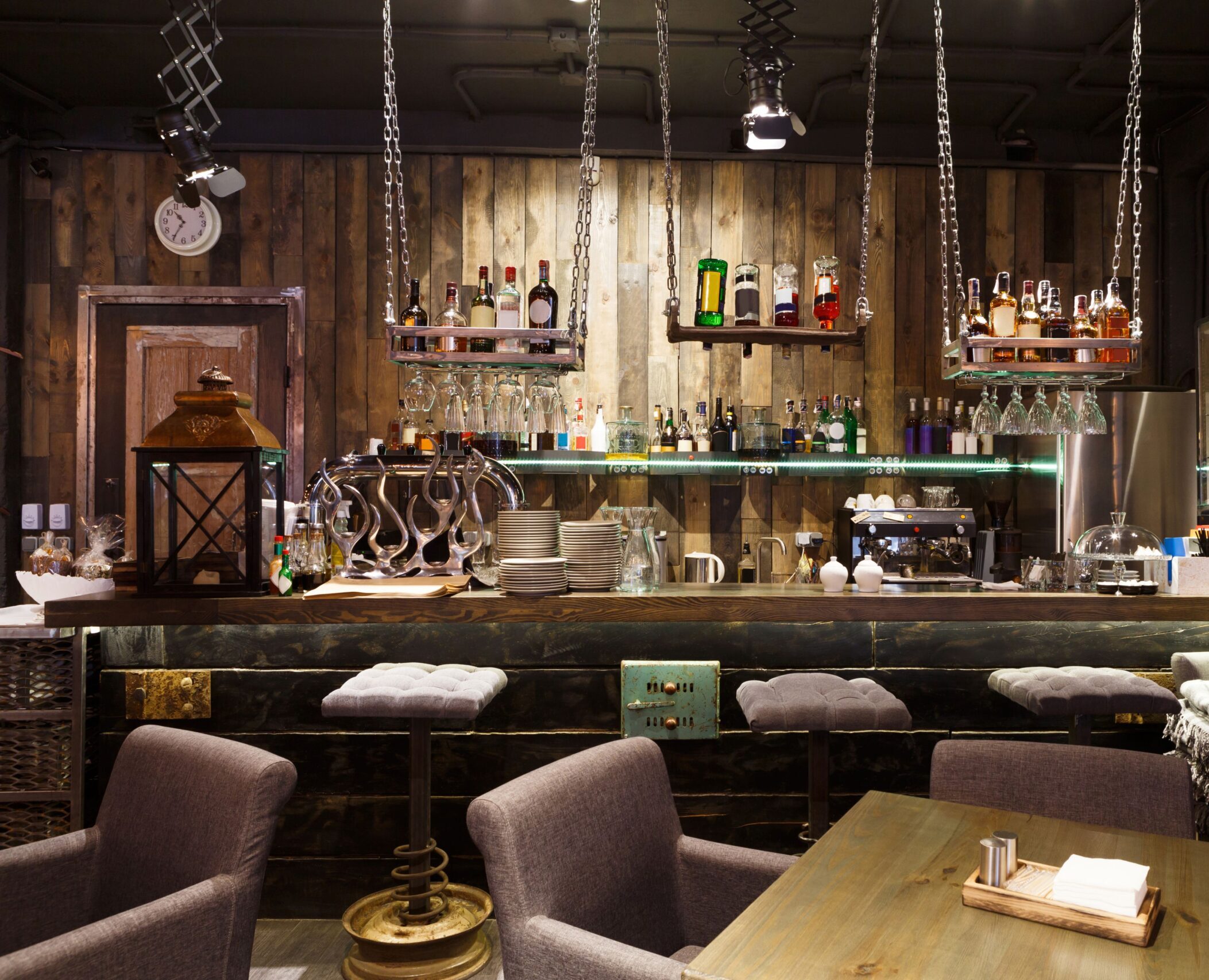 Touch Designs Bar Wooden Bar Swing Shelves Design